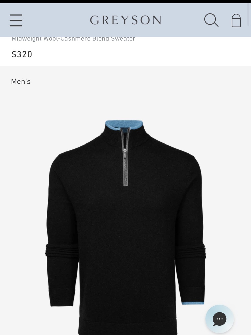 Greyson Men's Heather Gray Half-Zip Sweater